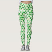 Leggings Fun St Patrick's Day Lucky Clover Green Plaid (Devant)