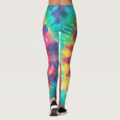 Leggings Fun Vibrant coloré Cravate-Dye #1 (Dos)