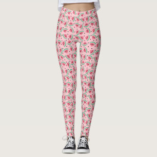Leggings Fun Watermelon Slice Motif Summer Vibes