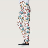 Leggings Fungi Fancy : Un Doodle De Champignons Whimsical (Gauche)