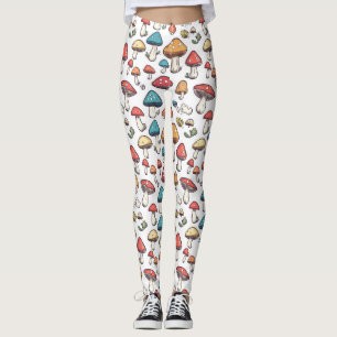 Leggings Fungi Fancy : Un Doodle De Champignons Whimsical
