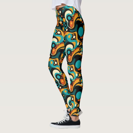 Leggings Funk rétro Abstrait (Gauche)