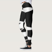 Leggings Funky Abstrait Art noir blanc (Gauche)