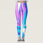 Leggings Funky Abstrait Art Pastel rose violet (Devant)