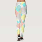 Leggings Funky Abstrait Art Pastel Turquoise Jaune (Dos)