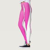 Leggings Funky Abstrait Art violet rose blanc (Gauche)