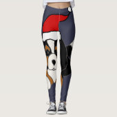 Leggings Funky Bernese Mountain Dog Chiot Chiot Noël (Devant)