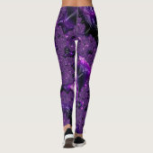 Leggings Funky Bold Bohème Violet Abstrait Fractal Numériqu (Dos)