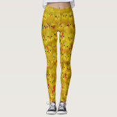 Leggings Funky Chick Jambes de poulet Jaune Pâques (Devant)