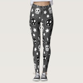 Leggings Funky Dark Skull Motif (Devant)