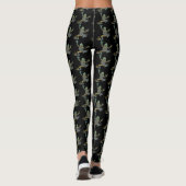 Leggings Funky Fractal Escalade Tree Frog Motif (Dos)