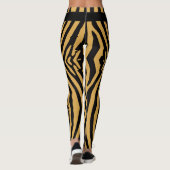 LEGGINGS FUNKY GOLD & POSTER DE ANIMAL NOIR STRIPE MOTIF (Dos)