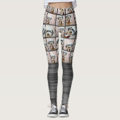 Leggings Funky Motion et 9 collage photo - peut modifier la (Devant)