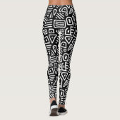 Leggings Funky noir et blanc (Dos)
