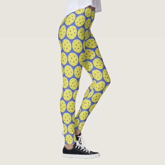 Leggings Funky Pickleball Yellow Ball et Blue Sports (Droite)