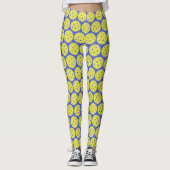 Leggings Funky Pickleball Yellow Ball et Blue Sports (Devant)