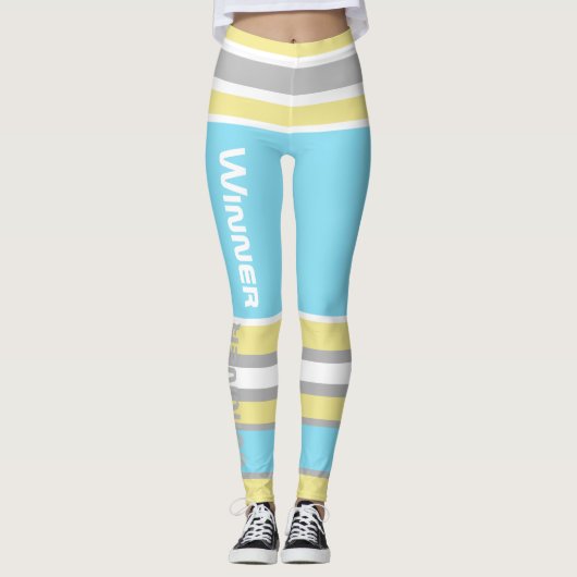 Leggings Funky Rayures Lignes Gagnant Puissance (Devant)