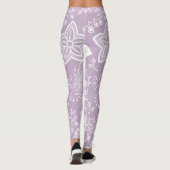 Leggings Funky Retro Cool moderne Fleurs Motif d'art (Dos)