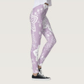 Leggings Funky Retro Cool moderne Fleurs Motif d'art (Droite)
