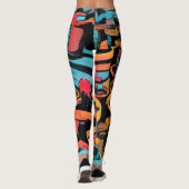 Leggings funky Stylisés Cactus (Dos)