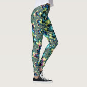 Leggings Funky Trippy Eclectique Boho Hippie Abstrait Fract (Droite)