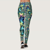 Leggings Funky Trippy Eclectique Boho Hippie Abstrait Fract (Dos)
