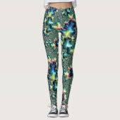 Leggings Funky Trippy Eclectique Boho Hippie Abstrait Fract (Devant)