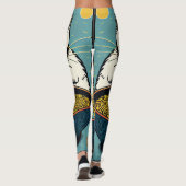 Leggings Funny Cat Ramen Art Japonais (Dos)