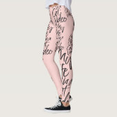Leggings Funny Chat Vidéo Black Lettres Paris Blush Rose (Gauche)
