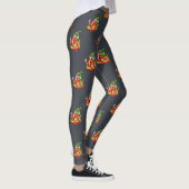 Leggings Funny Fier Pompier Chili Sur Le Feu Donne Des Pouc (Droite)