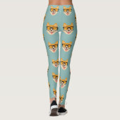 Leggings Funny Hipster Corgi Motif (Dos)