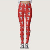 Leggings Funny I Love USA Logo motif design (Devant)