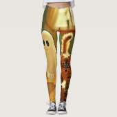 Leggings Funny Kitten Éffrayant Friend Design (Devant)