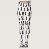 Leggings Funny Let's Go! Walk Affenpinscher (Black Natural) (Devant)