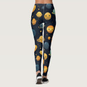 Leggings Funny Planètes Espace Motif (Dos)