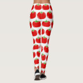 Leggings Funny rouge tomate motif personnalisées imprimer l (Dos)