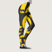 Leggings Funny Scary Black Chat Sorcière Casquette Texte Ha (Droite)