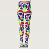 Leggings Funny Shamrock irlandais Union Jack Drapeau St. Pa (Devant)