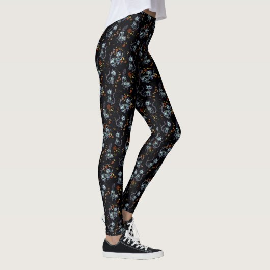 Leggings Furever les amis Éffrayant Ghost Cats (Droite)