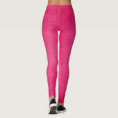 Leggings Fuschia à motif rose (Dos)