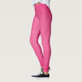 Leggings Fuschia à motif rose (Gauche)
