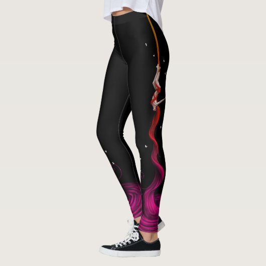 Leggings Fushia Fade, artiste de soie aérienne (Gauche)