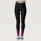 Leggings Fushia Fade, artiste de soie aérienne (Devant)