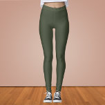 Leggings Fusil vert couleur solide<br><div class="desc">Fusionner Vert Couleur Solide. Ce vert terreux et feutré mêle les tons naturels du vert avec une pointe de gris, créant une couleur qui respire une sophistication robuste et une élégance sobre.Cette couleur polyvalente se marie magnifiquement avec des palettes neutres et vibrantes, ce qui en fait un excellent choix pour...</div>