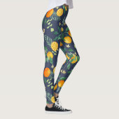 Leggings Fusion d'agrumes : Oranges à l'air tropical (Droite)