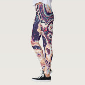 Leggings Fusion de Géode Marbre Violet Turquoise (Gauche)
