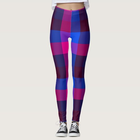 Leggings Fusion de mosaïque néon (Devant)