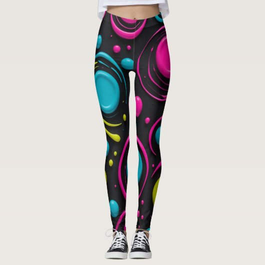 Leggings Fusion des couleurs néons (Devant)