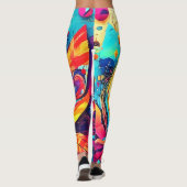 Leggings Fusion florale cosmique (Dos)