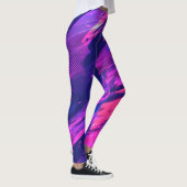 Leggings 🎨 Futuristic Abstract Purple & Blue Pattern - Bol (Droite)